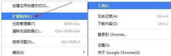 扩展程序入口示意图