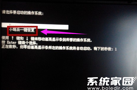 系统启动菜单图示