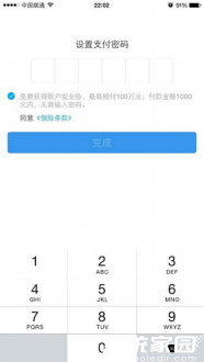 支付密码设置界面图示