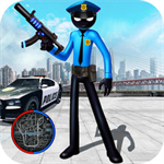 火柴人警察绳索英雄全功能解锁版v1.0 无限金钱版